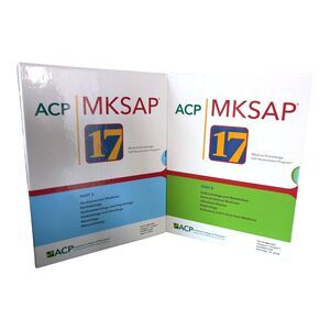 ACP: MKSAP 17 Part A and B Medical Knowledge Self Assessment Book Sets New